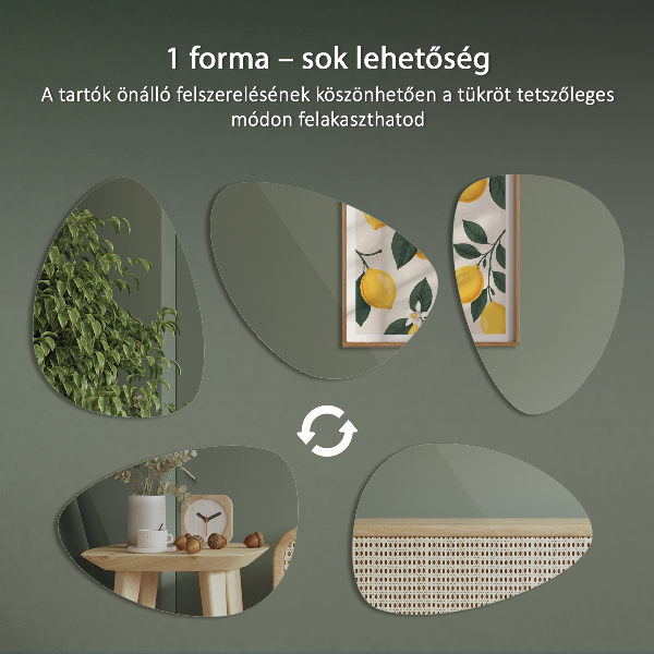 Eiförmiger Spiegel 57x80 cm