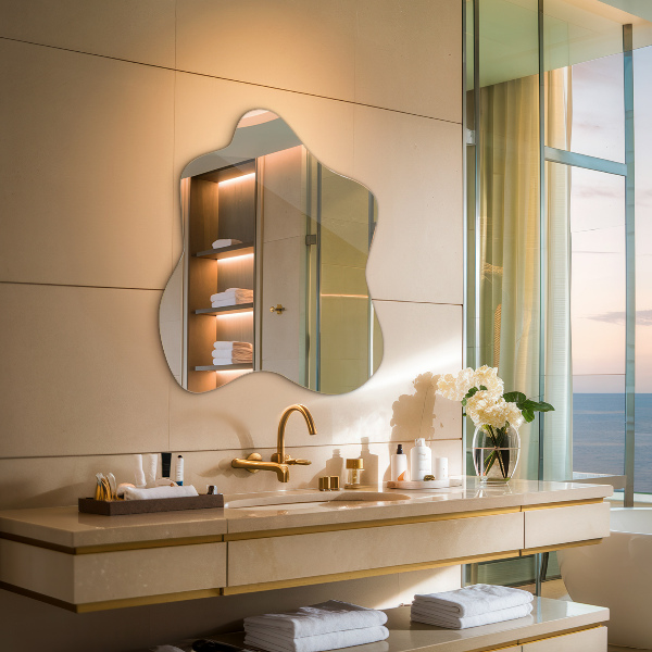 Spiegel Klecks asymmetrischer 58x58 cm