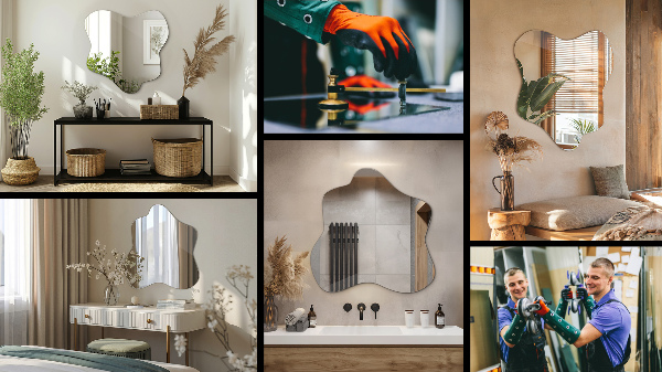 Spiegel Klecks asymmetrischer 68x67 cm