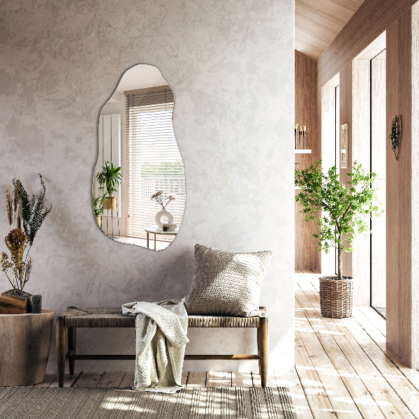 Asymetrischer Spiegel rahmenloses stilvolles Accessoire 45x90