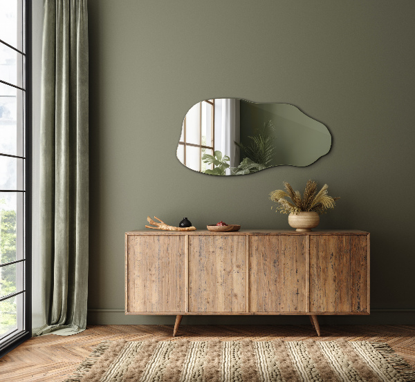 Spiegel unförmig Originalaufhängung 50x100