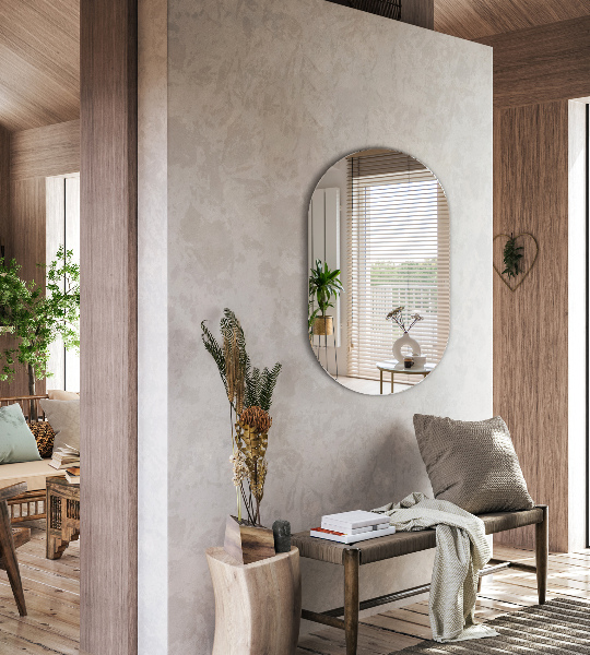 Spiegel oval modern rahmenlos 58x100 cm