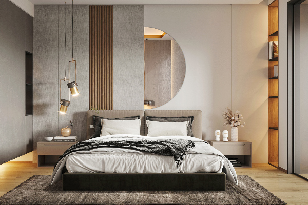 Wand halbrunder spiegel ohne rahmen 35x70 cm