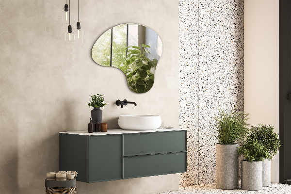 Organische spiegel ohne rahmen 77x77 cm