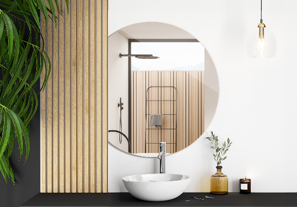 Abgeschnittener spiegel 84x100 cm