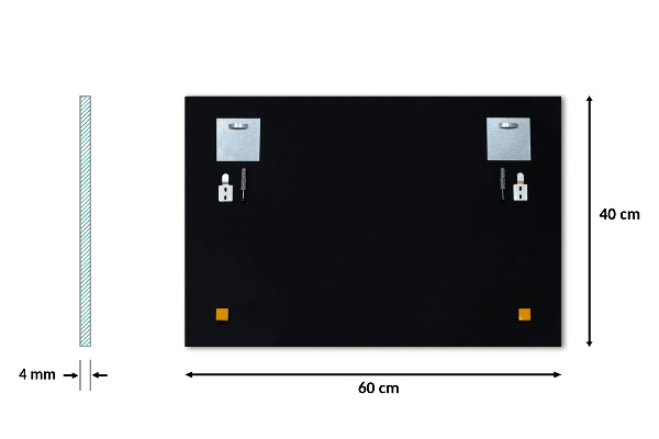 Modern spiegel rechteckig ohne rahmen 60x40 cm