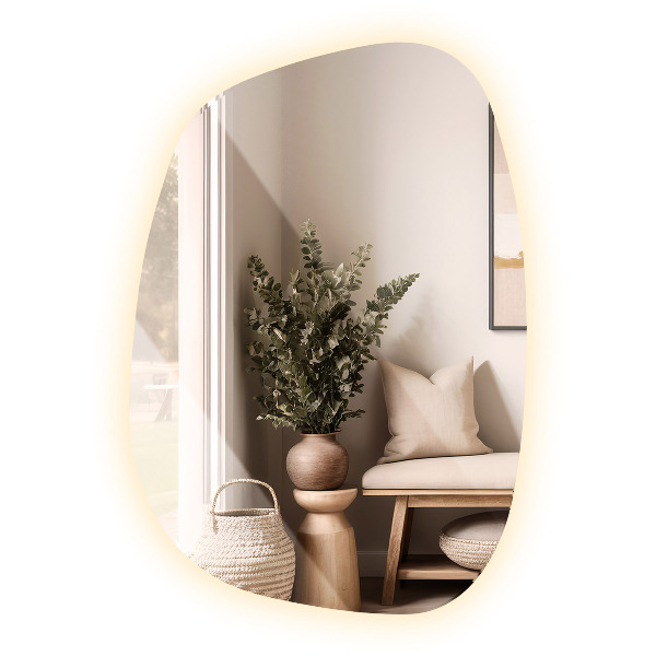 Ausgefallene spiegel mit led 55x38 cm