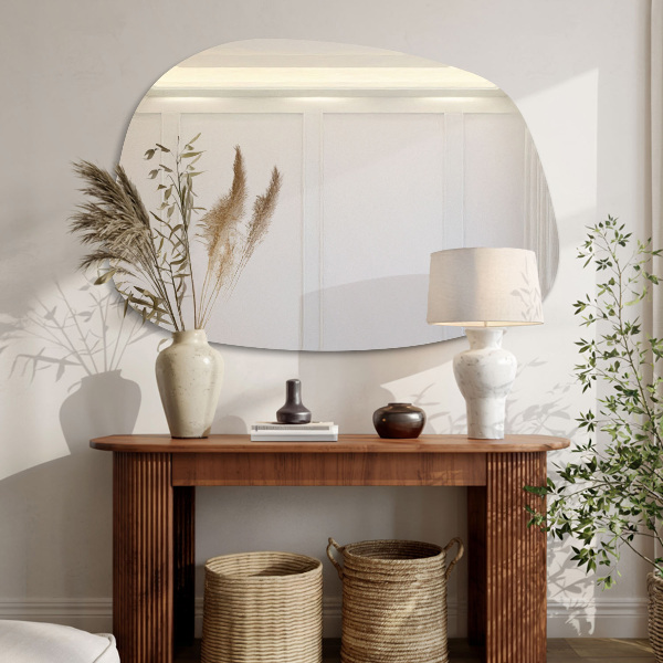 Asymmetrischer spiegel klecks 49x34 cm