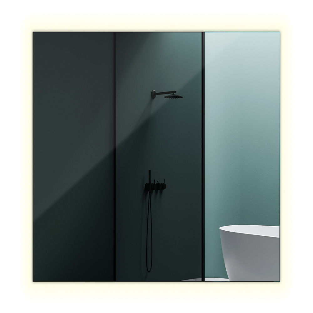 Badezimmer spiegel rechteckiger mit licht 50x50 cm