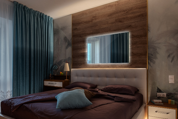 Badezimmer spiegel rechteckiger beleuchtet 80x60 cm