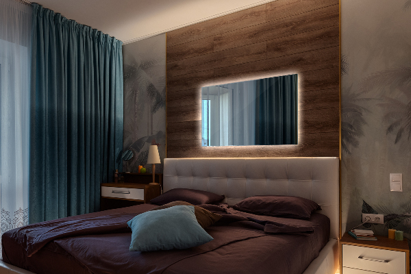 Badezimmer spiegel rechteckiger beleuchtet 80x60 cm