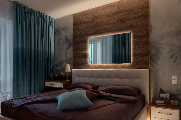 Badezimmer spiegel rechteckiger beleuchtet 80x60 cm