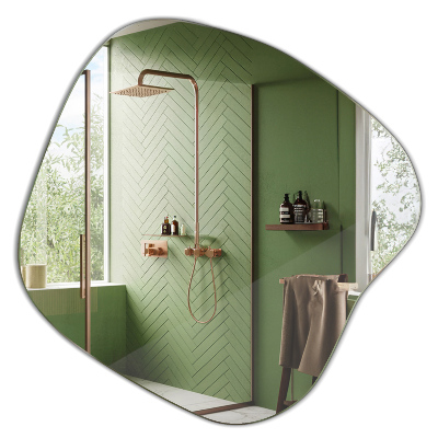 Asymmetrischer klecksform Spiegel original 77x77 cm