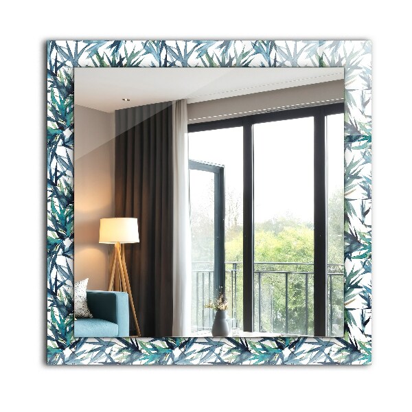 Spiegel mit zierrahmen Bambusblätter Aquarell