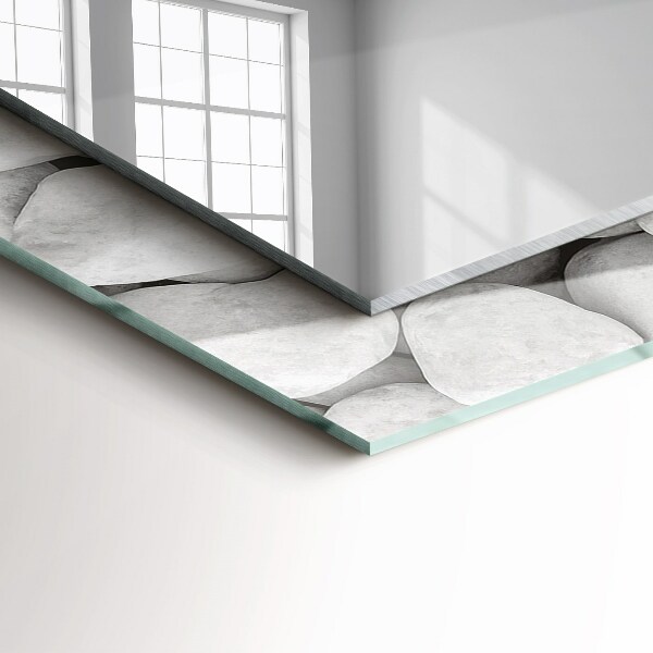 Bedruckte spiegel Weiße glatte Steine