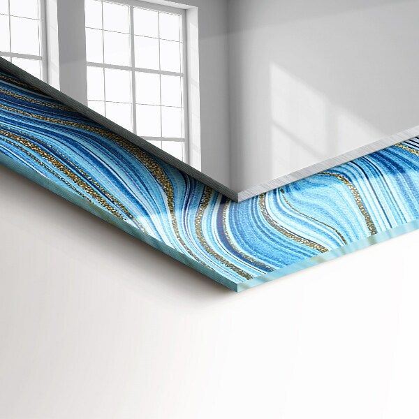 Spiegel ornament Abstraktes blaues Muster