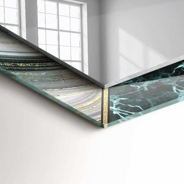 Bedruckter spiegel Abstrakte geometrische Muster