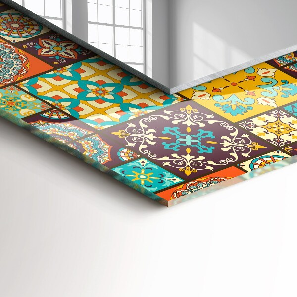 Spiegel mit ornamenten Farbige Mosaikfliese