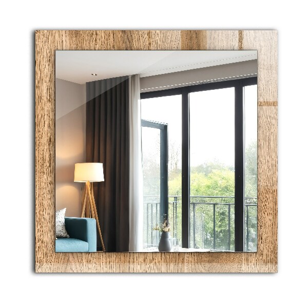 Bedruckte spiegel Hölzerne Textur