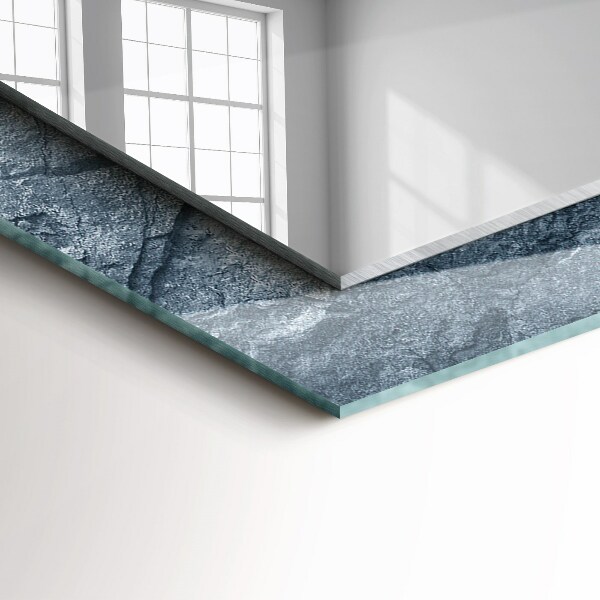 Bedruckter spiegel Felsen strukturierter Stein