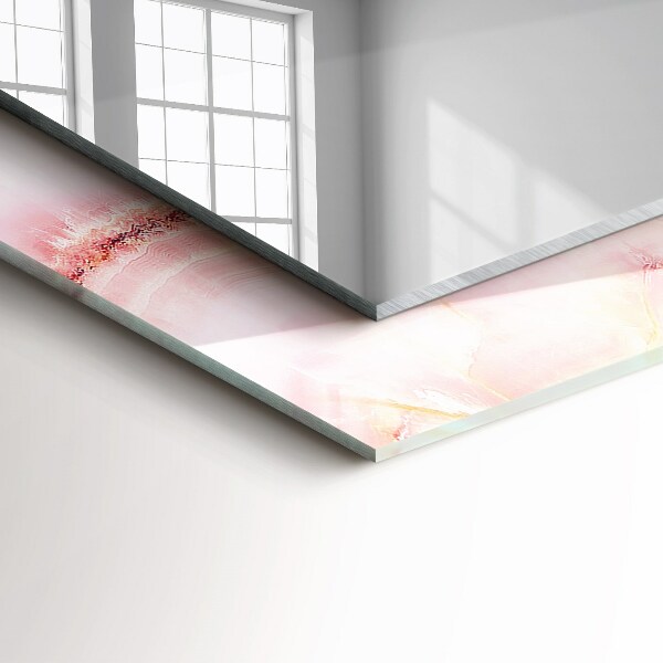 Spiegel mit zierrahmen Rosa Marmormuster