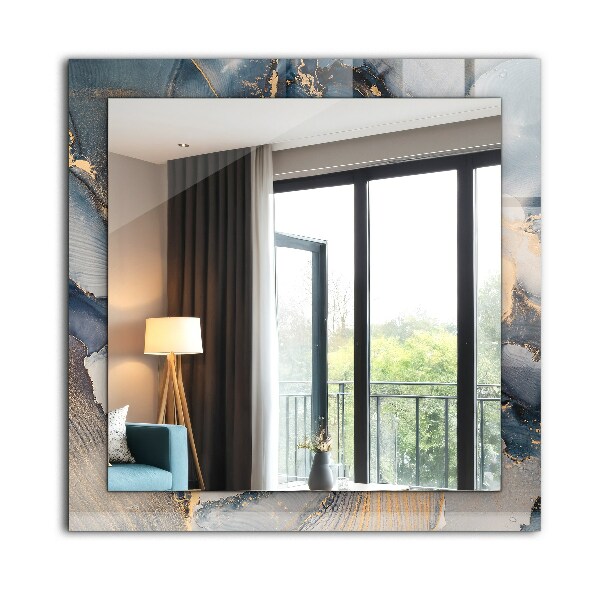 Spiegel mit zierrahmen Abstrakte Kunst blau