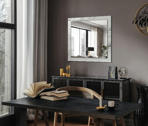 Spiegel ornamente Weißes Marmormuster