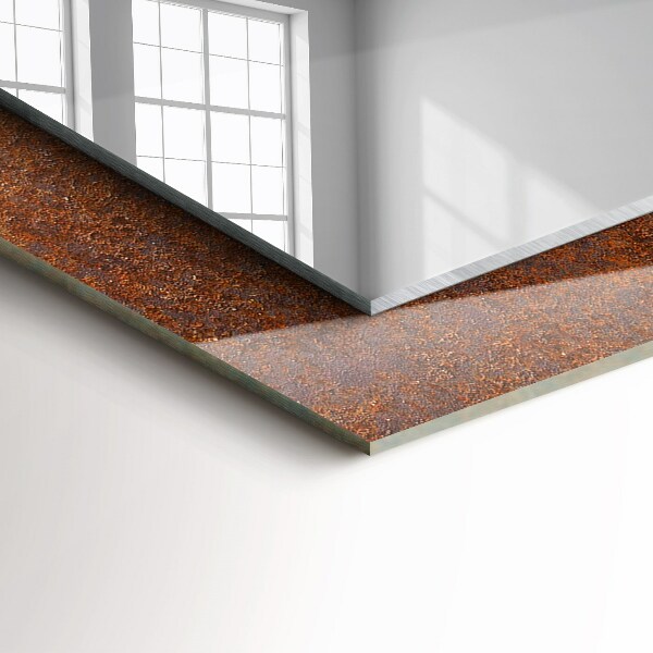 Bedruckter spiegel Verrostete Metalloberfläche