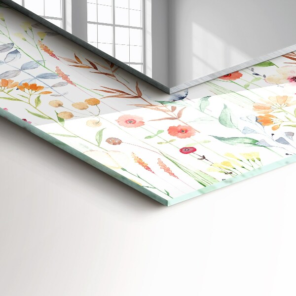Bedruckter spiegel Florales Aquarellmuster