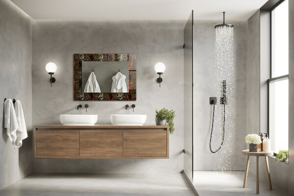 Bedruckter spiegel Ethnisches Ornamentmuster