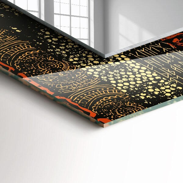 Bedruckter spiegel Ethnisches Ornamentmuster