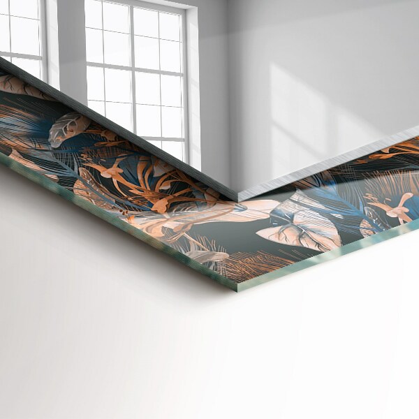 Bedruckte spiegel Blumen und Blätter