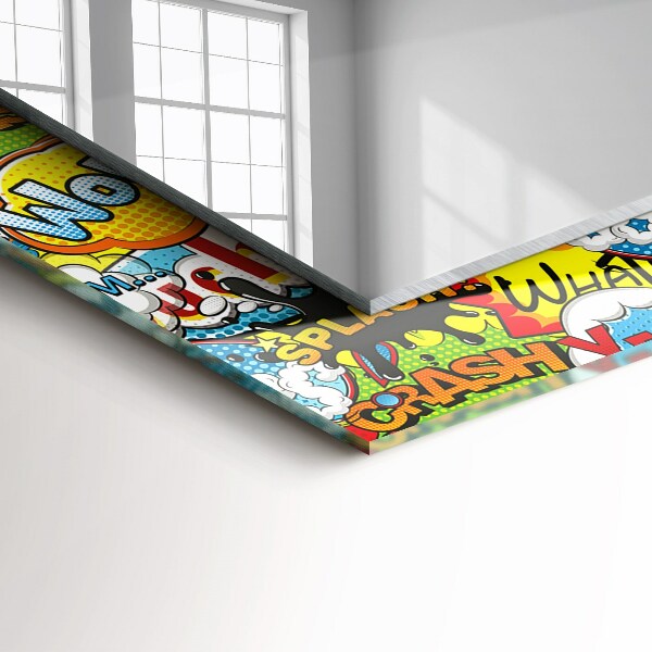 Spiegel mit motivdruck Bunte Cartoon-Ballons