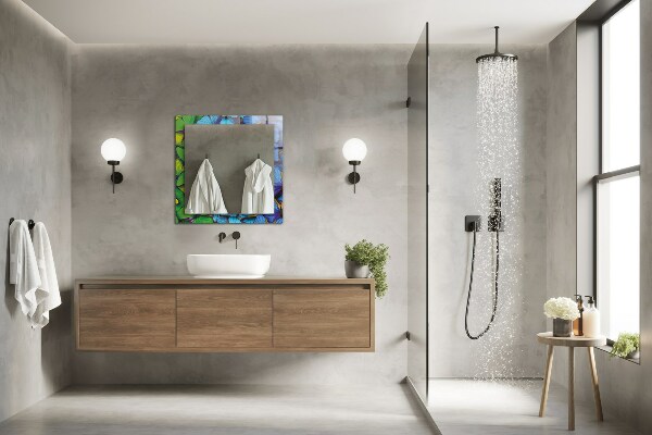 Spiegel mit ornamenten Blaue und grüne Schmetterlinge