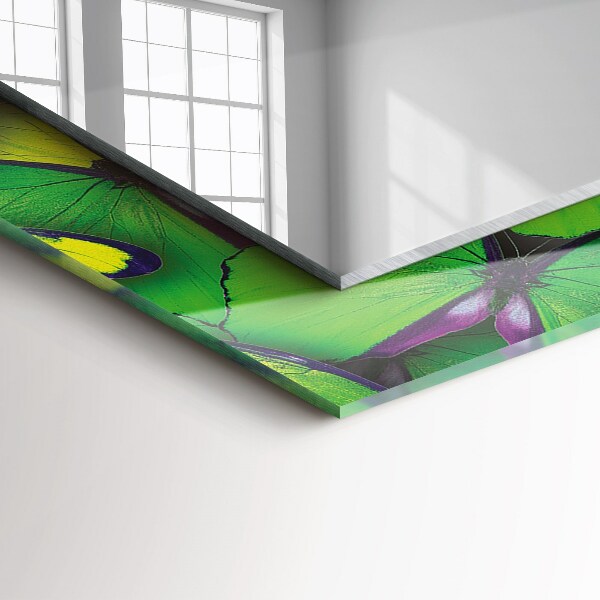 Spiegel mit ornamenten Blaue und grüne Schmetterlinge