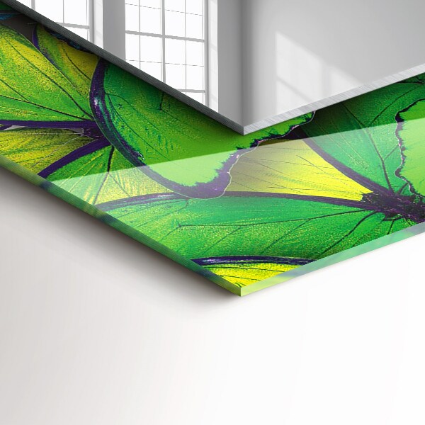 Spiegel mit ornamenten Blaue und grüne Schmetterlinge