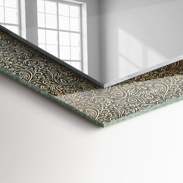 Bedruckter spiegel Goldenes ornamentales Muster