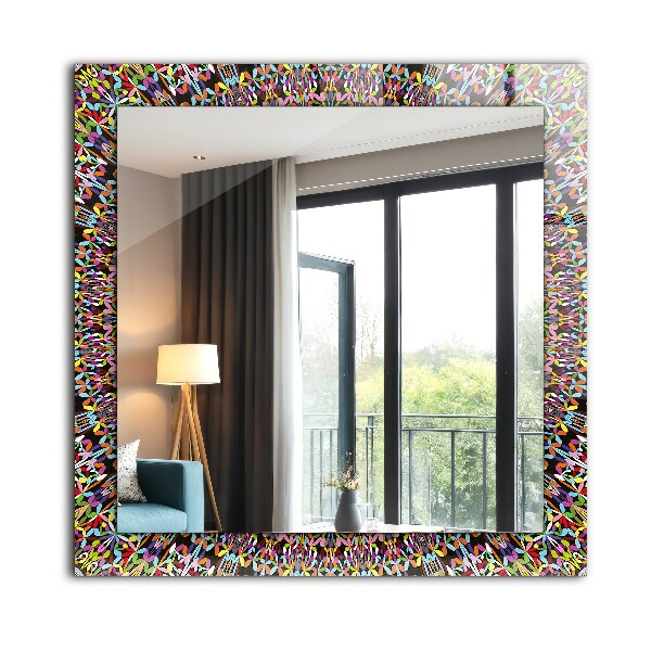 Bedruckte spiegel Buntes Mandala-Muster