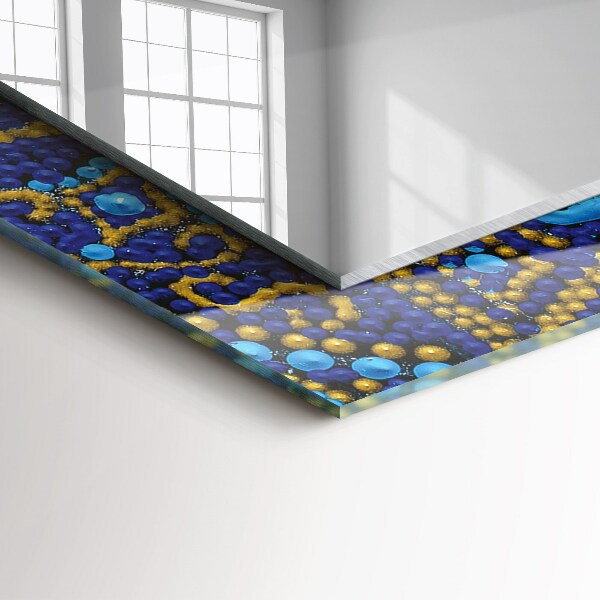 Spiegel ornament Blau gepunktetes Mandala