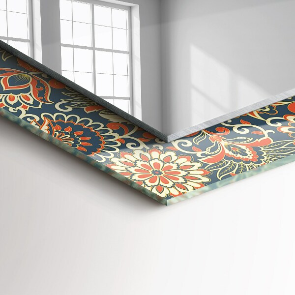 Spiegel mit zierrahmen Florales Tapetenmuster