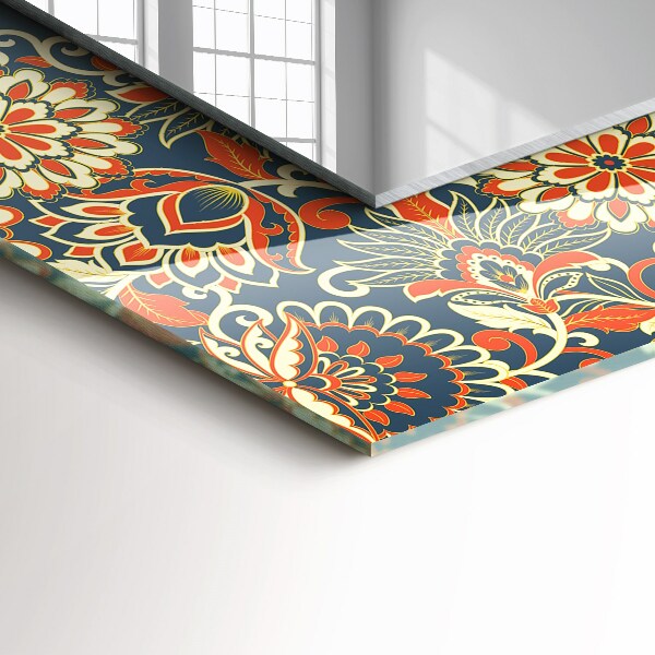 Spiegel mit zierrahmen Florales Tapetenmuster