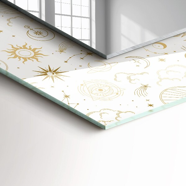 Bedruckte spiegel Sonne-Mond-Sterne