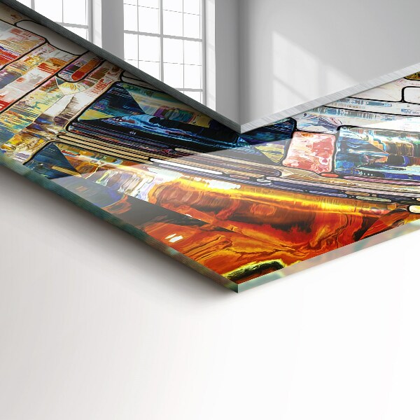 Dekorativer spiegel Abstraktes Mosaik aus Kreisen