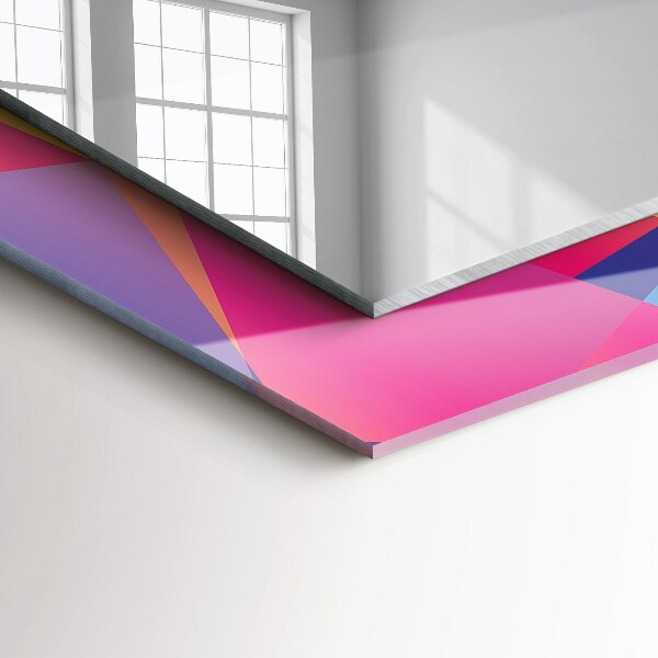 Bedruckter spiegel Bunte geometrische Muster