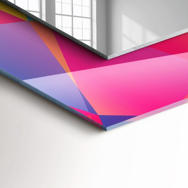 Bedruckter spiegel Bunte geometrische Muster