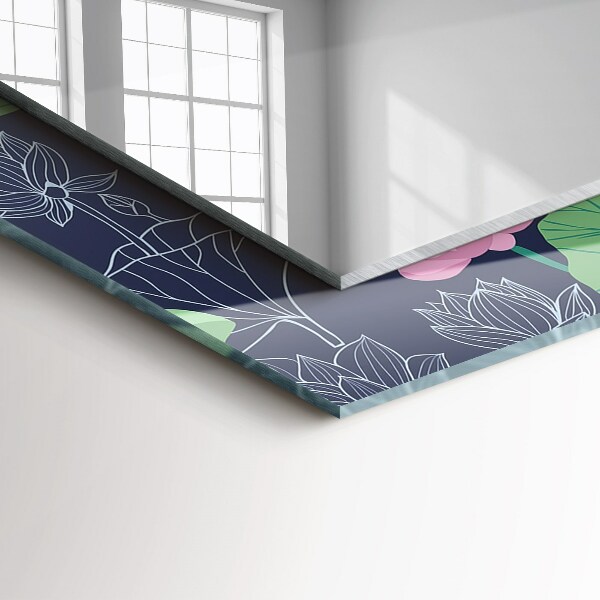 Spiegel ornamente Rosa Lotosblumen