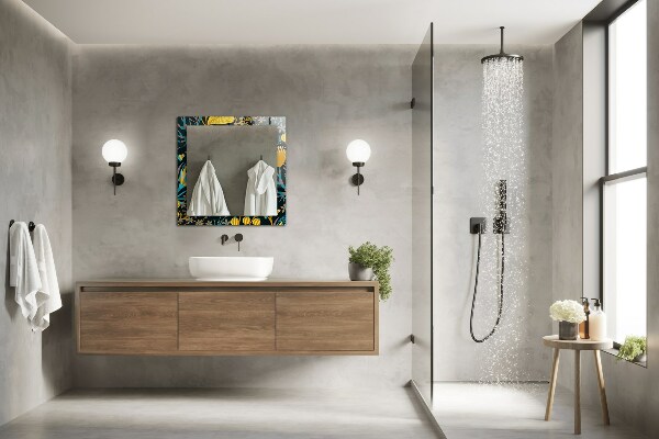 Spiegel mit ornamenten Blumen-Blatt-Muster