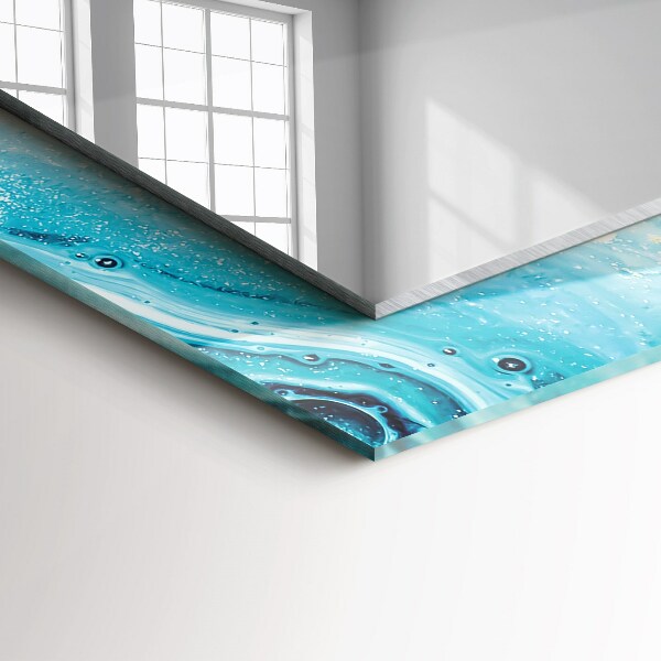 Spiegel mit zierrahmen Abstrakte blaue Kunst