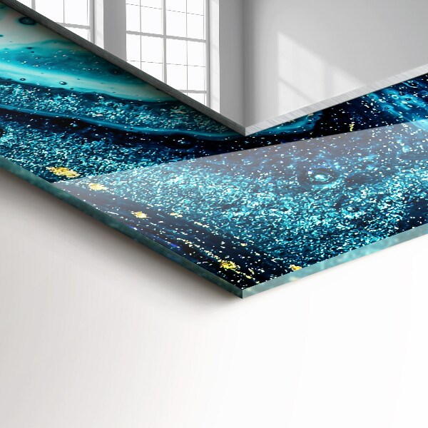 Spiegel mit zierrahmen Abstrakte blaue Kunst