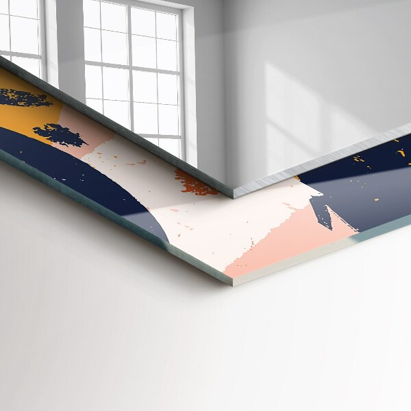 Bedruckte spiegel Abstrakte Farbgrafik